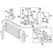 VW Radiator Coolant Hose - Genuine VW 5C0121049M
