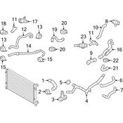 VW Radiator Coolant Hose - Genuine VW 5C0122447C