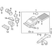 VW Air Filter and Housing Assembly - Genuine VW 5C0129607L