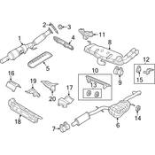 VW Exhaust Heat Shield Center - Genuine VW 5C5825613