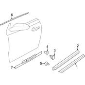 Volkswagen Door Molding - Genuine VW 5C5854940PGRU