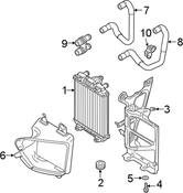 Volkswagen Radiator Support Air Duct - Genuine VW 5H0121333