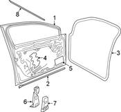 Volkswagen Door Seal - Genuine VW 5H4837652A9B9