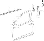 Volkswagen Door Window Belt Weather Strip - Genuine VW 5K4837478D5AP
