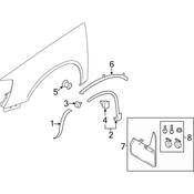 VW Wheel Arch Molding - Genuine VW 5N0853718N9B9