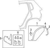 Volkswagen Wheel Arch Molding - Genuine VW 5N0853817E9B9