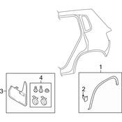 Volkswagen Wheel Arch Molding - Genuine VW 5N0854819B9B9