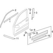 Volkswagen Door Molding - Genuine VW 5NL854939F9B9