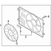 Audi VW Radiator Shutter Assembly - Genuine Audi VW 5Q0121223C