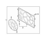 Audi VW Radiator Shutter Assembly - Genuine Audi VW 5Q0121223F