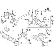Audi VW Exhaust System Hanger Bracket - Genuine Audi VW 5Q0253144AA