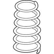 Volkswagen Coil Spring - Genuine VW 5Q0411105GL