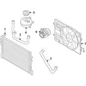 Audi VW Drive Motor Inverter Radiator Hose - Genuine Audi VW 5QE122051D
