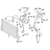 Volkswagen Turbocharger Intercooler Pipe - Genuine VW 5QM145838