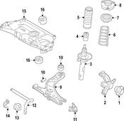 VW Strut Assembly - Genuine VW 5QM413031AM