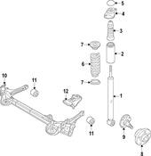 VW Shock Absorber - Genuine VW 5QM513049AB