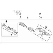 Volkswagen CV Joint Boot - Genuine VW 5QN498201F