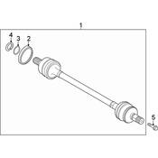 Audi VW CV Axle Assembly - Genuine Audi VW 5WA501204A