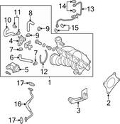 Audi VW Turbocharger Bracket - Genuine VW Audi 06J145536M