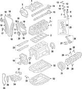 VW Valve Spring Retainer Keeper - Genuine VW 06K109651
