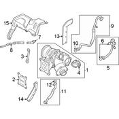 Audi VW Turbocharger Heat Shield - Genuine Audi VW 06K133833CA