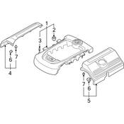 Audi VW Engine Cover Clip - Genuine VW Audi 7L6103733