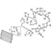 VW Engine Coolant Recovery Tank Hose (Touareg) - Genuine VW Audi 7L6122447BM