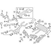 VW Exhaust Heat Shield - Genuine VW 7L6825705