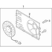 Volkswagen Engine Cooling Fan Assembly - Genuine VW 7P0121203K