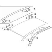 Volkswagen Roof Luggage Carrier Side Rail Bracket - Genuine VW 7P0860202