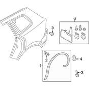 Volkswagen Wheel Arch Molding - Genuine VW 7P6854820B9B9