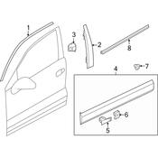 Volkswagen Door Window Molding - Genuine VW 7P08539867Z7