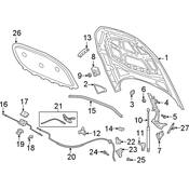 Audi VW Hood Latch Striker Plate - Genuine Audi VW 8S0823185D