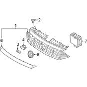 Volkswagen Grille - Genuine VW 17A853651ADCEE