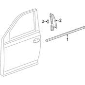 Volkswagen Door Mirror Trim Ring - Genuine VW 17A8379029B9