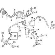 Audi VW Engine Coolant Hose - Genuine VW Audi 059121103C