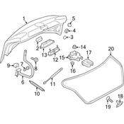 Audi VW Spoiler Seal - Genuine Audi VW 443817429