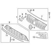 Volkswagen Grille Molding - Genuine VW 561853101C2ZZ