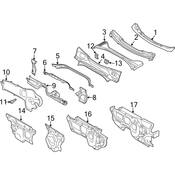 Volkswagen Cowl Insulator - Genuine VW 561863925C