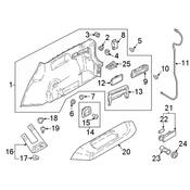 Audi VW Porsche Radiator Support Splash Shield Clip - Genuine Audi VW 7018672999B9
