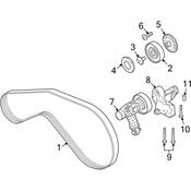 Audi VW Belt Tensioner Sleeve - Genuine Audi VW N90424901
