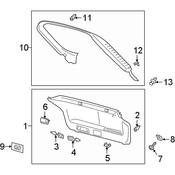 Audi VW Liftgate Trim Panel Clip - Genuine VW Audi N90558401