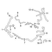 Audi VW Engine Coolant Bypass Pipe Clamp - Genuine VW Audi N91225504
