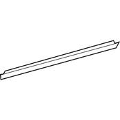Volkswagen Door Window Belt Weather Strip - Genuine VW 1K5839476D2ZZ