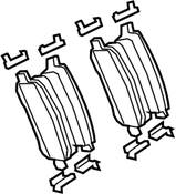 VW Disc Brake Pad Set - Genuine VW 7B0698451G