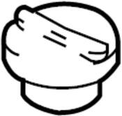 Volkswagen Engine Oil Filler Cap - Genuine VW 06B103485D