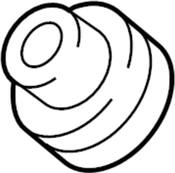 Audi VW Engine Water Pump Insulator - Genuine Audi VW 4G0129234