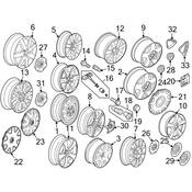 VW Wheel Cover - Genuine VW 1C0601147JMFX
