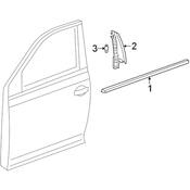 Volkswagen Door Mirror Trim Ring - Genuine VW 17A837902A9B9
