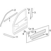 Volkswagen Door Reveal Molding - Genuine VW 5NN8376437Z7